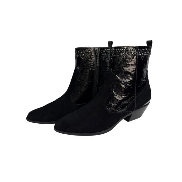 Donald J Pliner Jessiespol Western Couture Collection Ankle Boots Leather 7.5 - Picture 2 of 13